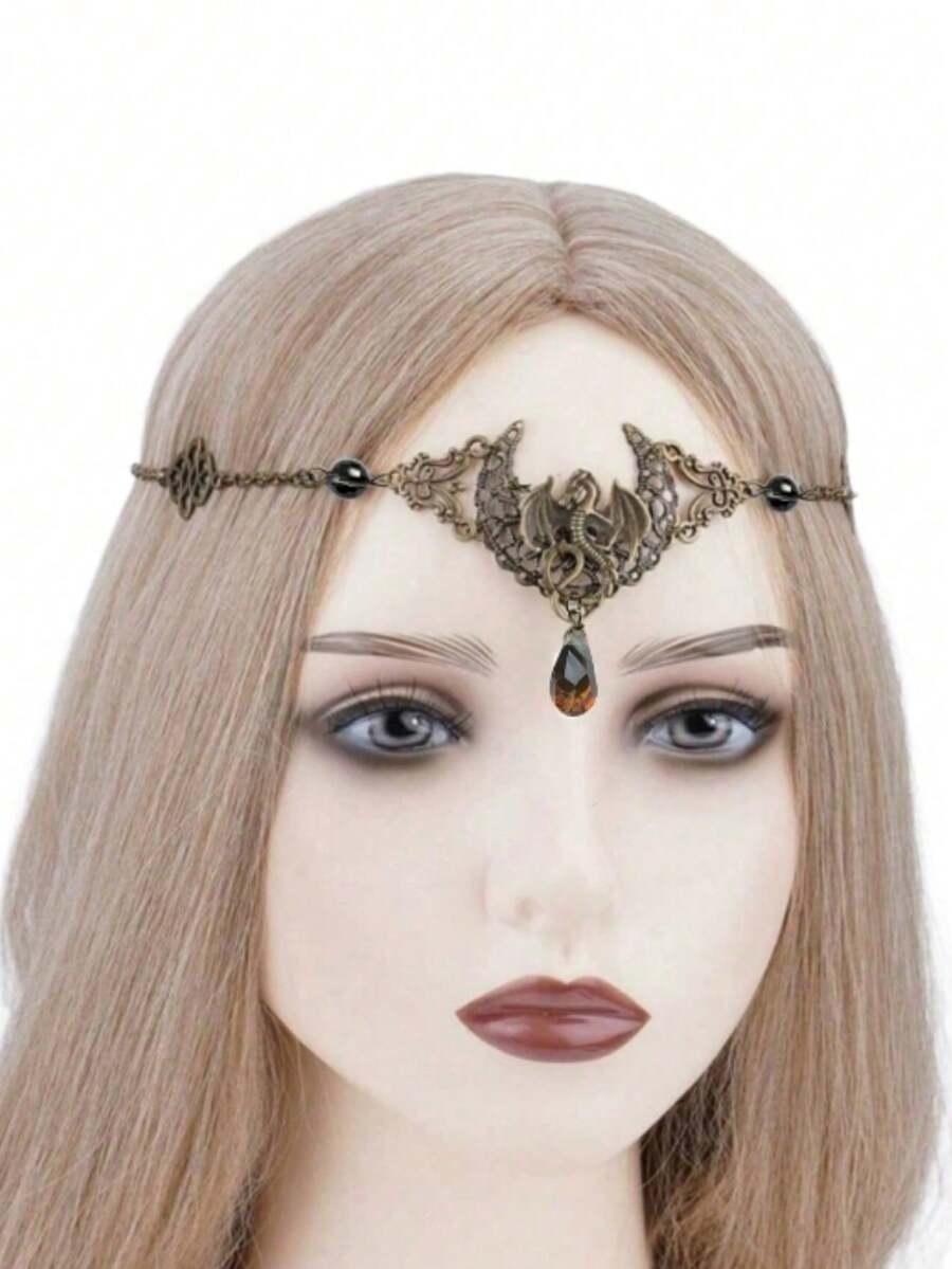 1件/3件装 - 精灵耳朵头饰套装，包含两对仙女耳朵和复古月亮头链。这款精灵耳朵套装适合文艺复兴、万圣节、圣诞节、角色扮演、生日、俱乐部、摄影、化装舞会等场合。最精致的精灵耳朵能为您的造型增添魅力，让您成为派对的焦点。 - 彩色 - 查看 1