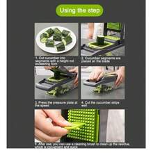 16 In 1 Vegetable Chopper, Salad Fruit Vegetable Food Chopper Slicer Peeler - Multicolor - View 9