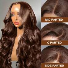 250% Density 13x6 Lace Front Wigs Human Hair Pre Plucked With Baby Hair 13x4 Body Wave HD Transparent Lace Front Human Hair Wigs For Women Ear To Ear Long Hairline 8inch-42inch - S4 - 查看 5