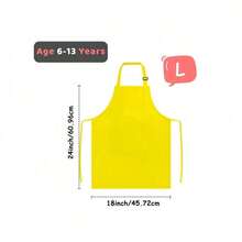 1pc Child Apron With 2 Pockets ,Simple And Stylish Apron,Adjustable Chef Art Apron For Boys And Girls ,Kids Painting Aprons, For Cooking Baking Painting Crafting Grilling Activity - Multicolor - View 24