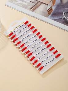 Set de 12 piezas de pulseras elásticas de arcilla suave con cuentas de letras de estilo country en colores variados, adecuadas para la Copa del Mundo, regalos, uso diario - Multicolor - Ver 17