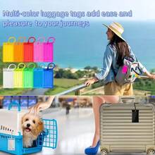 1Pc/2/4/6/8/10/12/15/20Pcs Luggage Tags, PVC Travel Bag ID Tags, Essential Airplane Travel Accessories, Suitcase Enhancement Gear - View 9