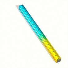 15cm/5.91in 漸層方尺 - 透明多色尺 (粉色、黃色、綠色、藍色、紫色) 用於幾何、繪圖、辦公和學習 - 耐用光滑表面，精確測量，返校季 - Multi Colors - 查看 17