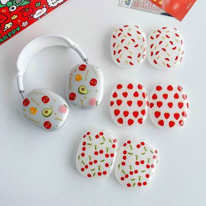 1套夏季派对适用苹果MAX水果派TPU软壳耳机保护套，耳机外壳，TPU水果耳机套，IMD软壳