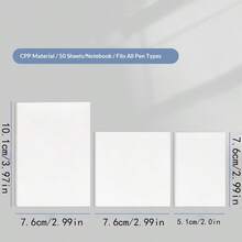 800 Sheets Total 4 Packs Transparent Sticky Notes, Student Memo Pad Stickers, Suitable As Bookmarks, Back To School Gift - A - View 3