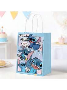 4款，10个/套，卡通人物史迪奇、朱迪·霍普斯、尼克·王尔德糖果礼品袋，创意派对装饰，节日派对用品，适用于各种场合，礼品包装袋 - 彩色 - 查看 14