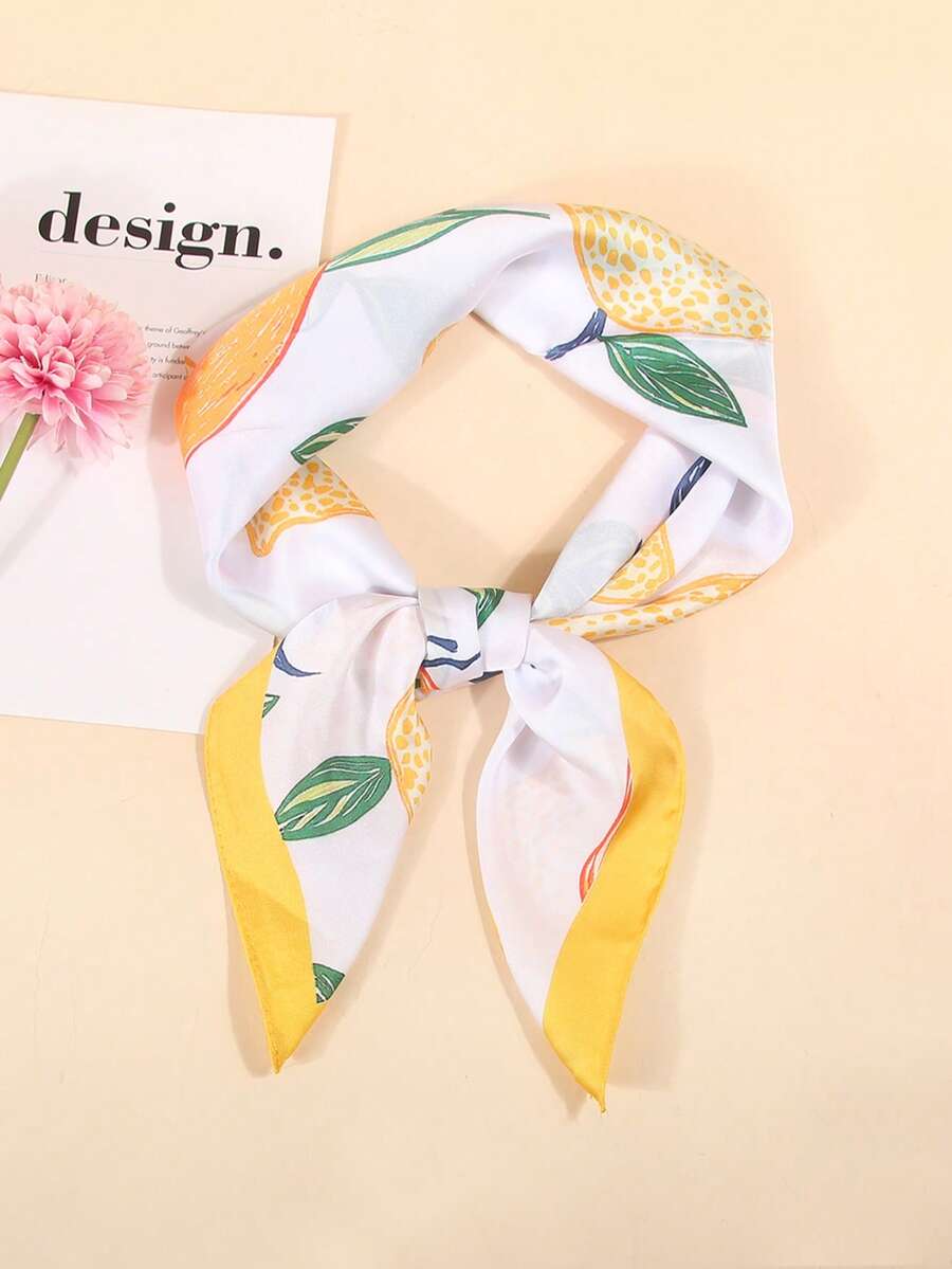 1 chiếc khăn in họa tiết 70cm, khăn bandana và khăn vuông dành cho nữ, phụ kiện tóc, băng đô, khăn buộc tóc, áo abaya, thích hợp cho bãi biển, kỳ nghỉ và cuộc sống hàng ngày, giúp tôn lên phong cách của bạn. - Màu vàng - Xem 1