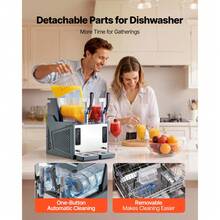 Slushie Machine, 4L/135oz X 2 Tank Slushy Machine For Home, No Ice Needed Frozen Drink Maker, Margarita Maker With Self-Cleaning, For Frozen Margaritas, Frappés, Milkshake & More - 4L/135oz X 2 Tanks - View 5