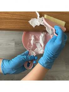 100 chiếc găng tay nitrile đa năng - Chống thấm nước, chống tĩnh điện, bền, thích hợp cho việc rửa chén và dọn dẹp nhà cửa, dụng cụ gia đình tiện lợi. - Màu xanh da trời - Xem 7