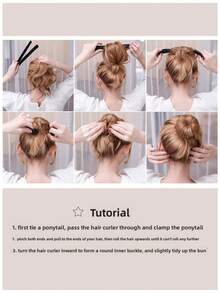Bộ 3 dụng cụ tạo búi tóc rối, dụng cụ tạo kiểu tóc cho nữ, dụng cụ tạo búi tóc hình bánh donut, phụ kiện tóc. - Nhiều màu - Xem 2