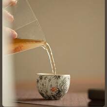 1/2/4/6 piezas Tazas de té de cerámica, tazas de té para invitados de estilo vintage, tazas de té Kung Fu, tazas de té negro, tazas de agua, tazas de espresso, tazas de regalo, aptas para uso diario, reuniones y fiestas - Multicolor - Ver 10