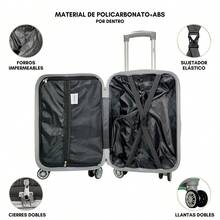 2-Piece Hard-Shell Suitcase Set, 20 And 18 Inches, Hand Luggage, 10KG And 8KG, Lightweight PC+ABS Material, 360° Detachable Wheels With Integrated Lock - Beige - View 7
