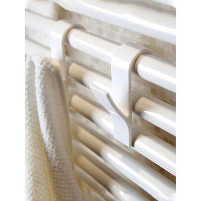 10 Stück Handtucherwärmer Haken für das Badezimmer, Bademantel Haken, Heizelement Haken, Badezimmer Regal, Kleiderhaken, Zubehör, zylindrische Heizelement Kleiderhaken, einfach zu installierende wandmontierte Haken, platzsparend, Handtucherwärmer Haken zum Aufhängen von Bademänteln, Kleidung und Handtüchern, ohne Bohren erforderlich