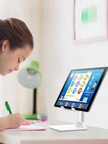 Giá đỡ điện thoại xoay được, giá đỡ điện thoại gập đôi, đế điện thoại để bàn có thể gập lại hoàn toàn, tương thích với iPhone 17/16/15/15 Pro Max/14 và tất cả các điện thoại thông minh. - trắng - Xem 6