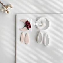 DIY Polymer Clay Earring Mold Set, Basic Shapes, Suitable For Beginners, Handmade Jewelry, Brooches And Pendants - High Precision Cutting Tools, Create Unique Accessories - White - View 14