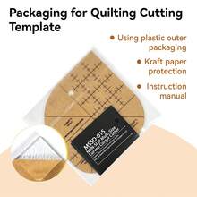 Curved Angle Cutter Patchwork Ruler | Acrylic Sewing Patchwork Ruler Quilting Template | DIY Sewing Supplies Sewing Template Patchwork Tools | Curved Angle Cutter Ruler - Clear - View 1