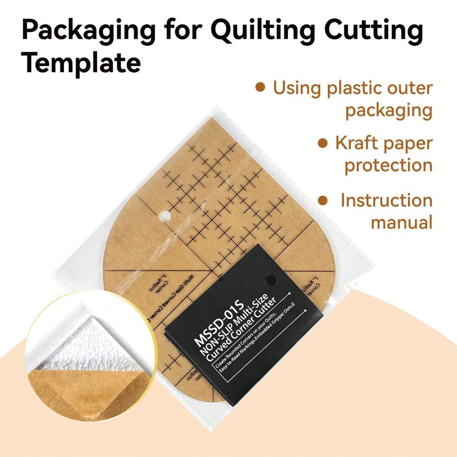 Curved Angle Cutter Patchwork Ruler | Acrylic Sewing Patchwork Ruler Quilting Template | DIY Sewing Supplies Sewing Template Patchwork Tools | Curved Angle Cutter Ruler - Clear - View 1