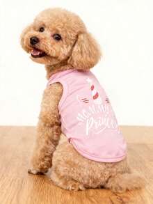 LUCKIE PAW 2pcs/Set Princess Unicorn Graphic Cooling Vest, Flea & Hair Shedding Resistant, Breathable Pet Vest For Small/Medium Dogs & Cats, Indoor/Outdoor Use - Multicolor - View 3