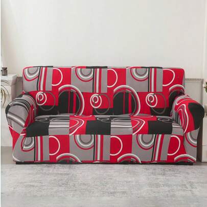 1 tấm bọc ghế sofa co giãn, bọc ghế sofa toàn diện bằng polyester, bọc ghế sofa dệt kim bằng lụa sữa, phù hợp cho mọi mùa.