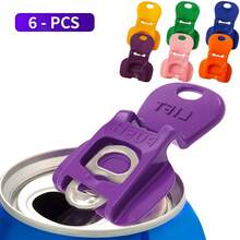 6pcs Colorful Easy Pull Tab Can Openers And Leak-Proof Drink Lids - Single-Handed Can Openers And Reusable Beer, Soda And Aluminum Can Protectors - View 11