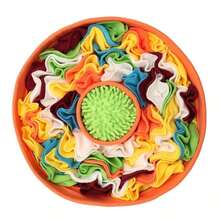 Sniff, Puzzle Pad Dogs, Enrichment Sniffing Training Game, Boredom Buster Food Dispenser, Interactive, All Season - 橙色 38X38厘米 - 查看 13