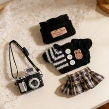 Sweater & Jeans Set, For LABUBU, Paired With Fashionable Headband, Glasses, Bag, Stylish Accessories, Merchandise, Birthday/Holiday Gift (Excluding Plush Doll, Only Clothes & Accessories) - Multicolor - View 14