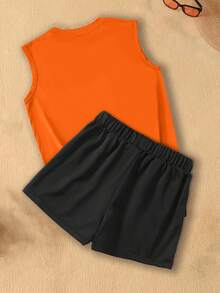 2 Piece Sets Women - Ron Jon Surf Shop Orlando, Graphic Vest Women Black Shorts, Workout, Pilates, Gym Sets, Tank Top & Shorts 2pcs, Beach Vacation Outfits Woman, Going Out Tops Women, Summer Outfits For Women - 橘色 - 查看 2