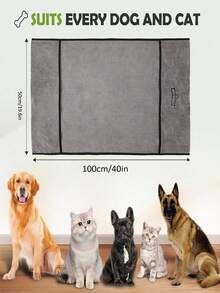 Hands-Free! Soft, Durable & Quick-Drying Pet Towel, Suitable For Shiba Inu, Dogs And Cats Bathing - one-size - View 8