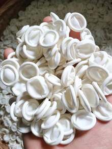 美甲用品指套 乳胶指套 一次性白色橡胶指套 约150个/包 - 白色 - 查看 4