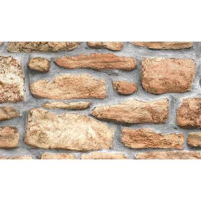 FABLON 15 Metre OLD BROWN BEIGE STONE BRICK WALL STICKY BACK PLASTIC VINYL FILM