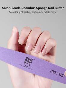 RS NAIL Dũa móng tay hai mặt RSNAIL, độ nhám 100/180, chất liệu xốp mềm, thích hợp cho móng tự nhiên và làm móng chuyên nghiệp, dụng cụ đánh bóng móng để làm mịn, tạo hình và làm sáng bóng, phù hợp cho người mới bắt đầu và các tiệm làm móng. - Màu tím - Xem 7
