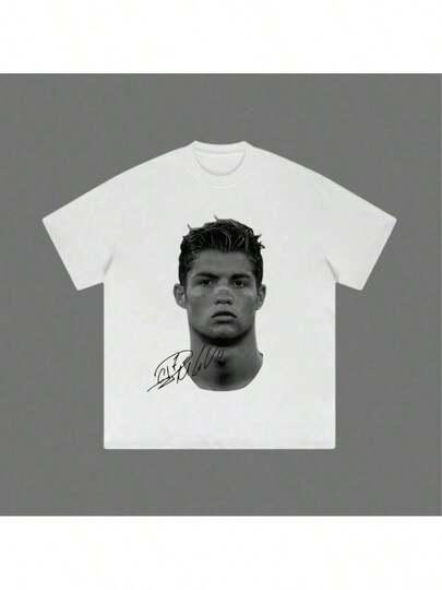 Piece Ronaldo T-Shirt With Big Head, Vintage Ronaldo T-Shirt, Unisex Football Jersey, Sweatshirt, Graphic T-Shirts, Streetwear For Women And Men
