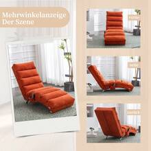 Patio Sofas - Orange + Linen - View 3