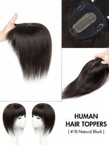 Phần đỉnh tóc giả thẳng bằng tóc thật dài 10 inch, đế nâng cấp thoáng khí 12*13 inch, có mái, kẹp 360°, dễ đeo và giúp tăng độ dày cho mái tóc nữ. - Nhiều màu - Xem 14