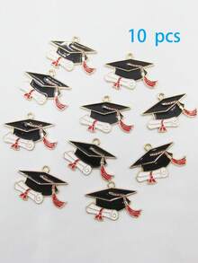 10 piezas/paquete Accesorios de Borla de Graduación DIY Joyería Colgante Temporada de Graduación - Multicolor - Ver 6