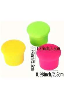 5个可重复使用的硅胶酒瓶塞，防碎裂，密封性好，适用于葡萄酒瓶和调味品瓶 - 彩色 - 查看 6