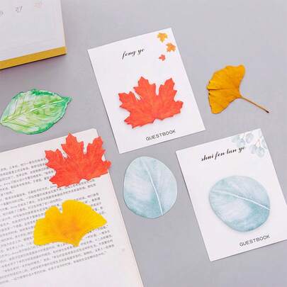 1 Bộ (4 Gói, mỗi gói 30 tờ, 3*4 inch) Giấy ghi chú hình lá cây Kawaii Nature – Chất liệu giấy cao cấp có thể viết được. Màu sắc nhẹ nhàng như màu nước (Lá bạch quả vàng/Lá xanh lá cây/Lá xanh dương/Lá phong đỏ), hình dạng cây sống động như thật, tự dính và viết trơn tru. Thiết kế thẩm mỹ thời trang với lời cảm ơn, hoàn hảo cho việc ghi chú ở trường.