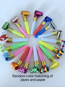 20/30pcs Colorful Party Whistles - Vibrant Dragon Shaped Blowout Suitable For Birthday, Graduation Ceremony And Celebration Events, Plastic Material, No Feathers, Great For Sports And General Party Decoration, Party Supplies | Vibrant Party Decor | Plastic Whistles - Multiple Styles - View 9