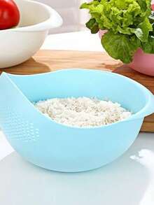 1 cái rổ lọc gạo nhà bếp, rổ lọc lưới mịn, rổ rửa rau củ quả gia dụng. - Màu xanh bụi bặm - Xem 4