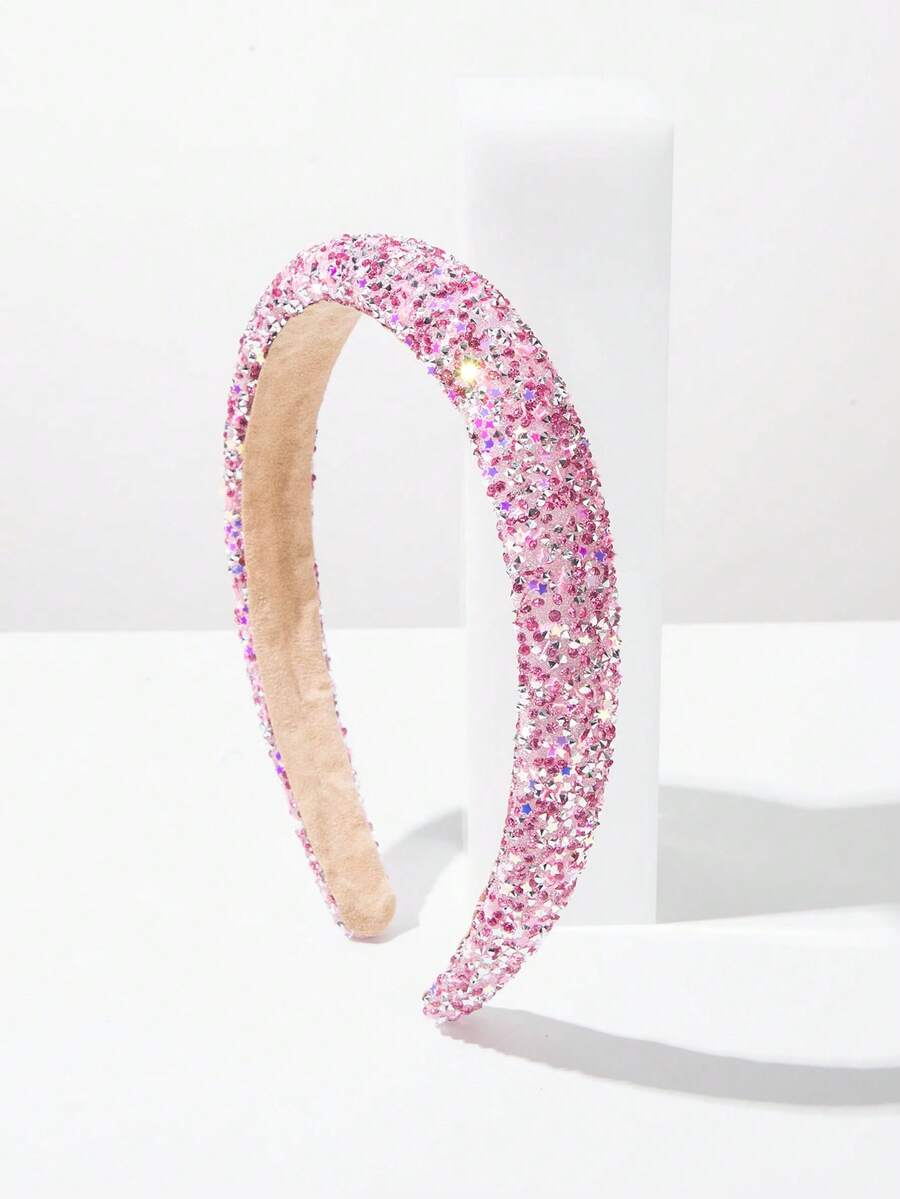 1pc Fashionable Elegant Colorful Chocolate Crumble Hair Hoop Hair Accessory - FG288 - Pink - View 1