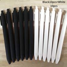 Bộ 10 hoặc 20 bút bi đen trắng dùng trong kỳ thi, bút bi gel bấm, bút bi cao cấp kiểu Ins-Style, bút bi khô nhanh 0.5mm màu đen ST Pen dành riêng cho học sinh. - 10 đen + 10 trắng - Xem 6