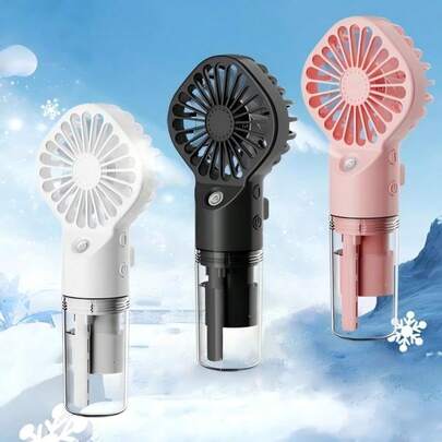 OBOVAY Ventilador de pulverización portátil personal, recargable por USB, mini, para uso en exteriores, viajes y maquillaje, 800mAh