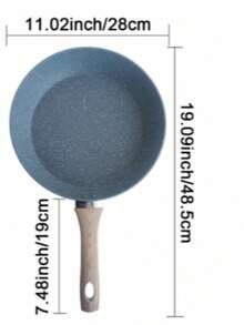 ABKOK 1件/3件灰色铝制不粘煎锅 - 火山石涂层，木柄，适用于所有炉灶（无涂层，易于清洁，轻巧设计） - 淺灰色 - 查看 10