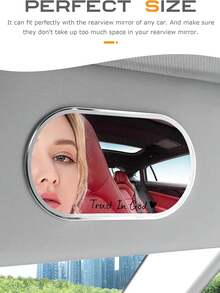 4pcs Car Stickers, Car Decor Stickers, Car Accessories "Trust God" Rearview Mirror Stickers, Car Stickers And Decor, Women's Car Decor Stickers, Trust God Rearview Mirror Decor, Suitable For Most Car Models (Black) - Car Stickers - View 6