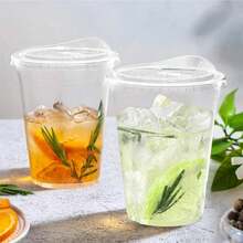 20Pack  Iced Coffee Cups With Lids,Clear Plastic Cups With Strawless Sip Lids,Round Bottom To Go Cup For Iced Coffee Juice Smoothie Cold Beverage - View 2