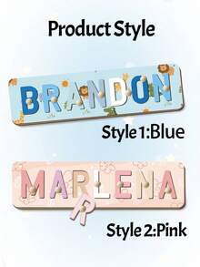 Custom Wooden Name Sign, Personalized Alphabet Wall Decor, Customizable Room Decoration, Customizable Unique Thoughtful Present For Birthdays, Cartoon Animal Style, Decorative Home - Style a - View 4