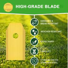 15 piezas/30 piezas Cuchillas de repuesto de aleación de titanio para robot cortacésped, súper afiladas, se ajustan a todos los robots cortacésped Goat, incluye 30/15 tornillos - Cuchilla - Ver 2