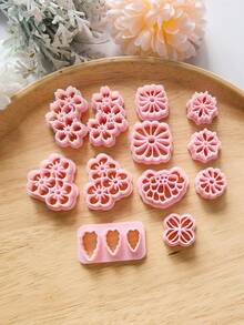 花朵系列聚合物粘土耳环制作切割器，精密刀模 - 免充电陶艺及工艺用品 - 适用于珠宝制作和手工艺者 - DIY爱好者的完美礼物 - 花卉系列 - 查看 10