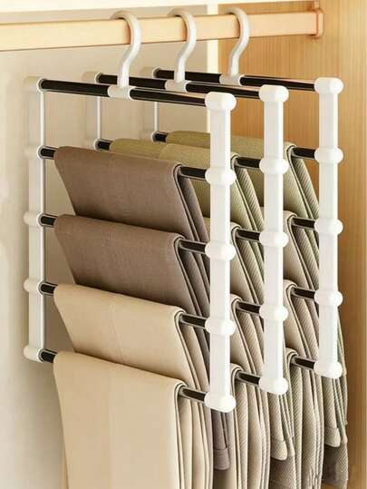Multi-Functional Non-Slip Pants Rack, Can Hang Scarves, Jeans, Pants, Ties, Bedsheets Etc., Dorm Essential Wardrobe Storage Organizer, Saves 80% Space, Ideal For Holiday Preparation, Effortless Assembly, Quick Installation, Minimalist & Practical, Keeps Your Beloved Clothes Within Reach