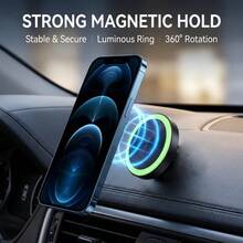 MagSafe Magnetic Phone Holder, Car Mount Version, Strong Adhesive Won't Damage Dashboard, Reusable, Holds Phone & Keys, Fits Car Dashboard/Seat Back, 360° Rotation, Durable Aluminum Alloy - A81 - View 6